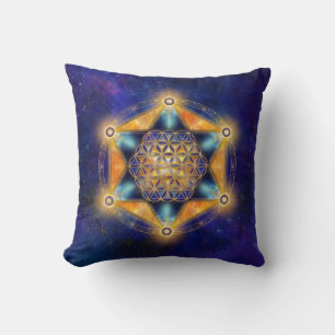 Livslångt Merkaba Star - Sacred Geometry Kudde