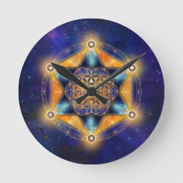 Livslångt Merkaba Star - Sacred Geometry Rund Klocka