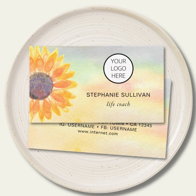 Livslångt uppsökande Logotypen färgstark Visitkort (Skapare uppladdad)