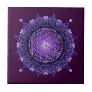 LIVSLÄPP / Blume des Lebens - Mandala I Kakelplatta