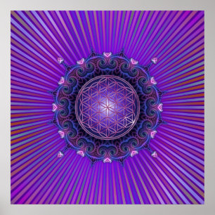 LIVSLÄPP / Blume des Lebens - Mandala I Poster