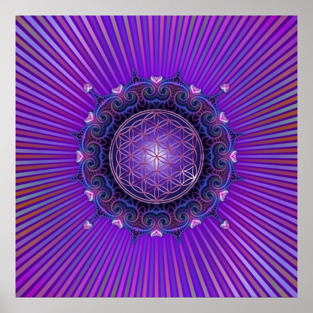LIVSLÄPP / Blume des Lebens - Mandala I Poster (Framsidan)
