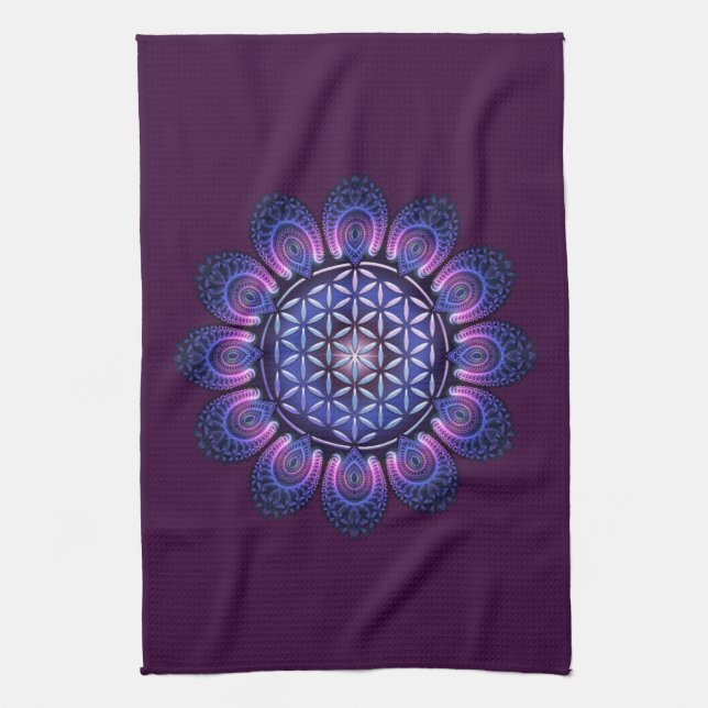 LIVSLÄPP / Blume des Lebens - Mandala II Kökshandduk (Vertikal)