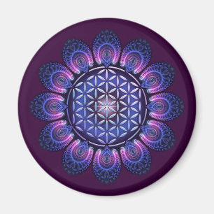 LIVSLÄPP / Blume des Lebens - Mandala II Magnet