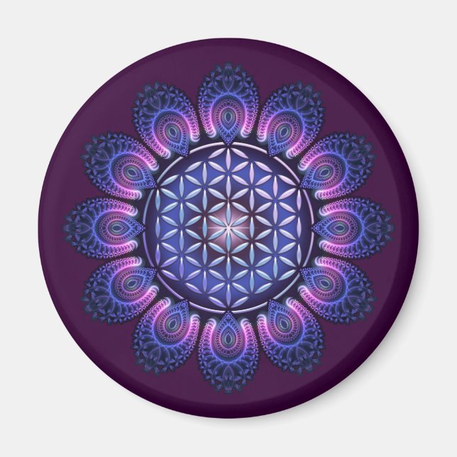LIVSLÄPP / Blume des Lebens - Mandala II Magnet (Framsidan)