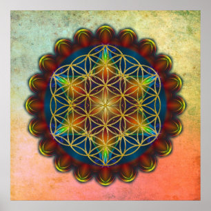 LIVSLÄPP / Blume des Lebens - Mandala III Poster