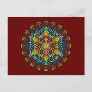 LIVSLÄPP / Blume des Lebens - Mandala III Vykort