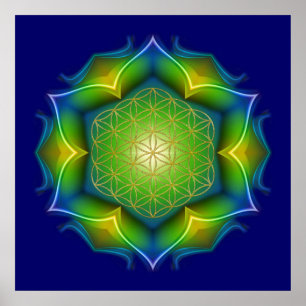 LIVSLÄPP / Blume des Lebens - Mandala V Poster