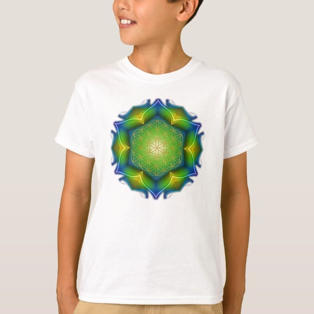 LIVSLÄPP / Blume des Lebens - Mandala V T Shirt (Framsida)