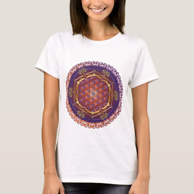LIVSLÄPP / Blume des Lebens - Ornament I T-shirt (Framsida)