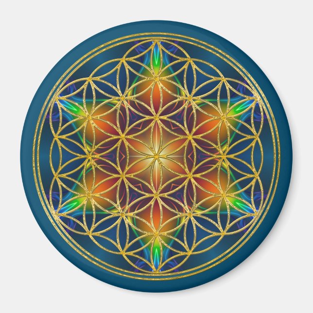 LIVSLÄPP - Fractal Blommar 1 Magnet (Framsidan)