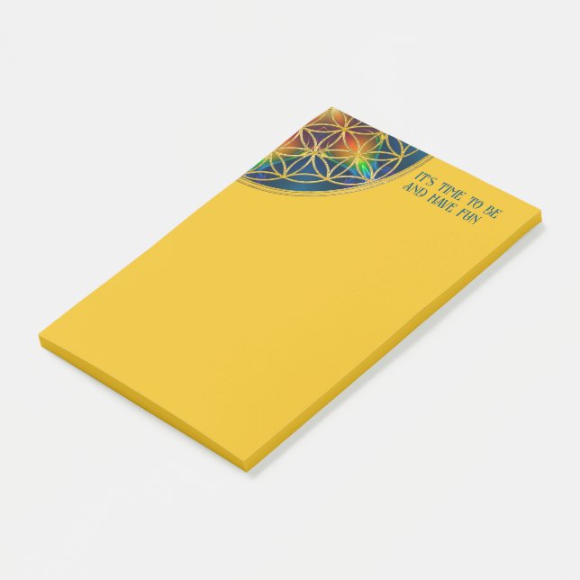 LIVSLÄPP - Fractal Blommar 1 Post-it Block (Vinklad)