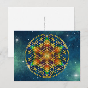 LIVSLÄPP - Fractal Blommar 1 Vykort