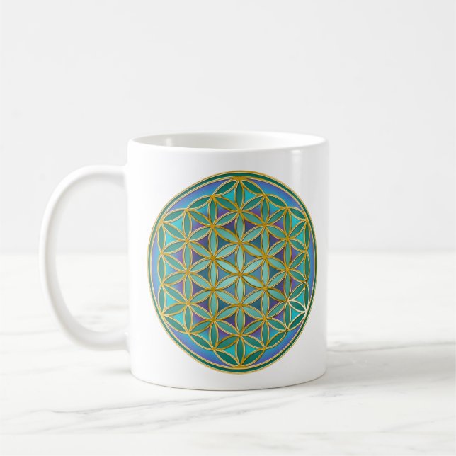 LIVSLÄPP - Helig Geometridesign 1 Kaffemugg (Vänster)