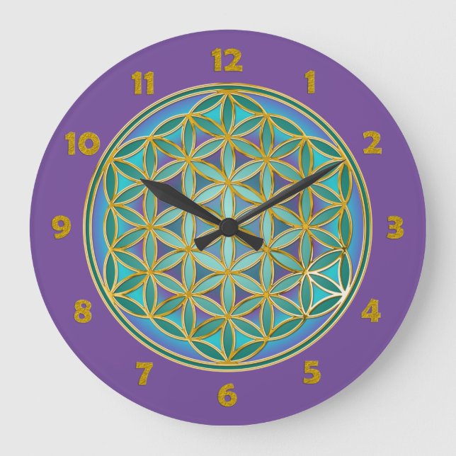 LIVSLÄPP - Helig Geometridesign 1 Stor Klocka (Framsida)