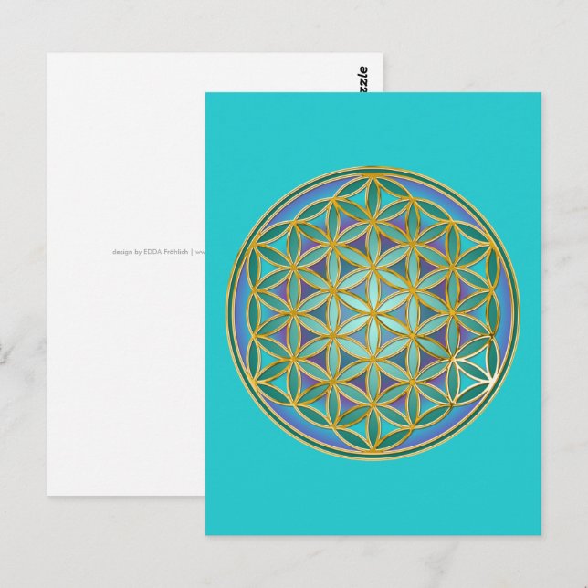 LIVSLÄPP - Helig Geometridesign 1 Vykort (Fram/baksida)