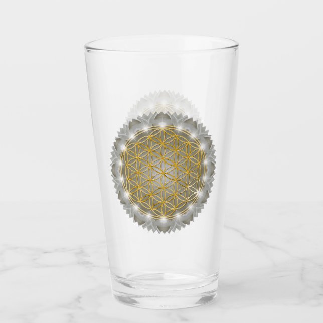 LIVSLÄPP - Helig Geometrie Light 1 Glaskopp (Framsida)