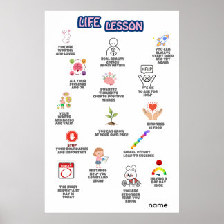 Livsläro affirmationer Väggkonst