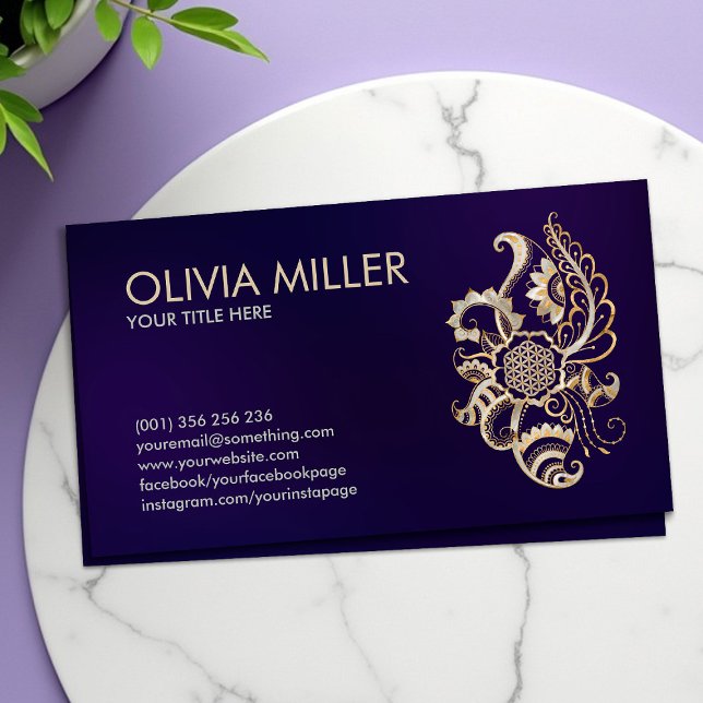 Livslättnad Ornament - Pearl och Guld Visitkort (Skapare uppladdad)