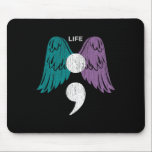 Livslemikolon Vingar Suicide Awareness Mental Heal Musmatta<br><div class="desc">Psykisk hälsa i Life Semiolon Vingar Suicide Awareness Mental Health</div>