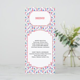 Livslevande akvarellblommigt mönster vilda blommor meny