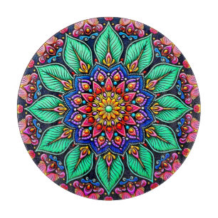 Livslevande blommandala-konst