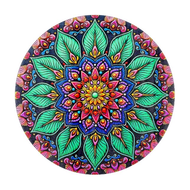 Livslevande blommandala-konst (Framsidan)