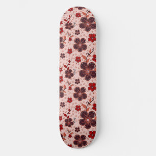 Livslevande blommönster med färgglada blommor mini skateboard bräda 18,5 cm