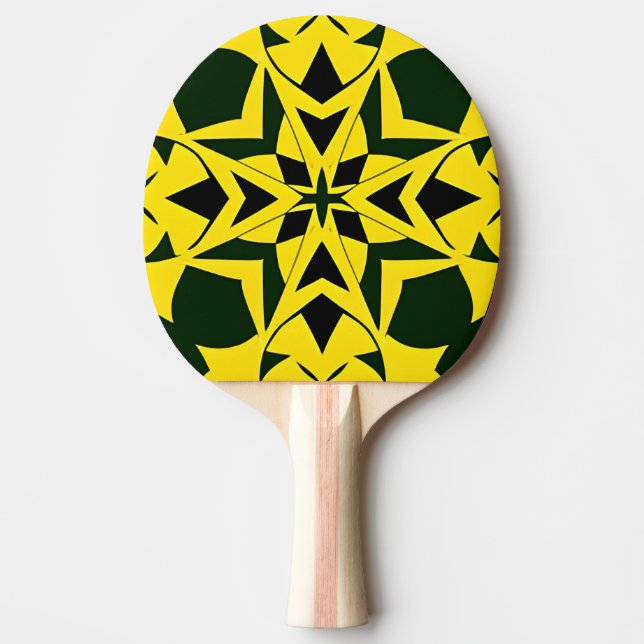 Livslevande geometrisk blommig design pingisracket (Framsidan)