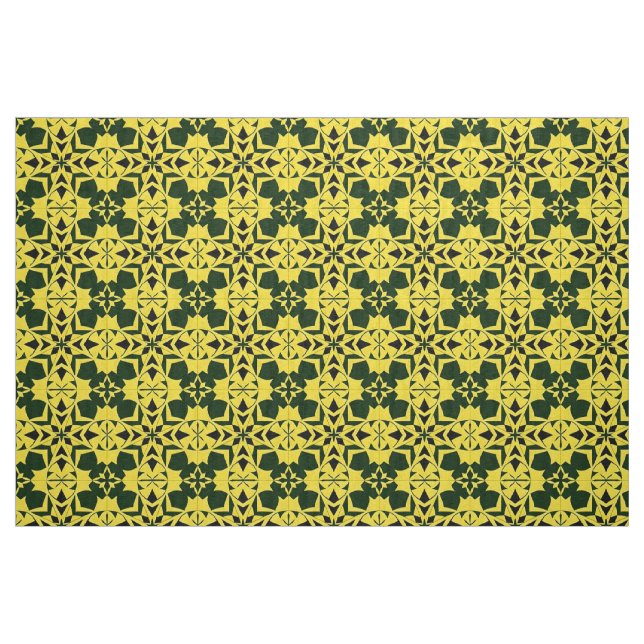 Livslevande geometrisk blommig design tyg (Fat Quarter)