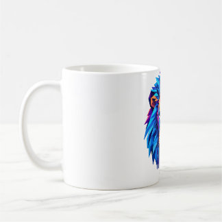 Livslevande geometrisk lejonkonst t-shirt kaffemugg