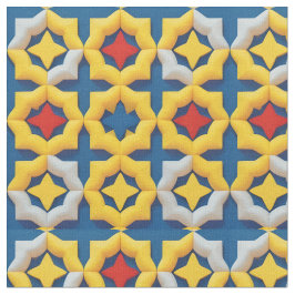 Livslevande geometriskt mönster med djärva färger tyg