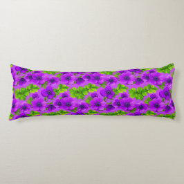 Livslevande lila anemoneblommor kroppskudde