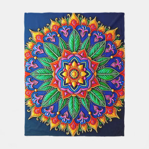 Livslevande Mandala-konstnärskap Fleecefilt