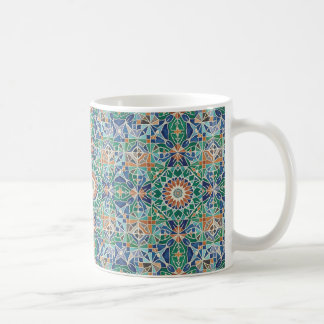 Livslevande marockanskt Zellige-kakelmönster Kaffemugg
