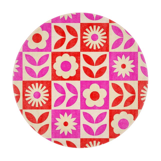 Livslevande Retro Blommönster (Framsidan)