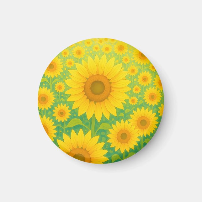 Livslevande solfältsmönster magnet (Framsidan)