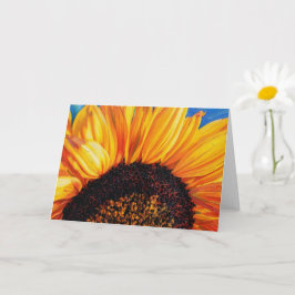 Livslevande solroskonst Blommig blomma Notkort Kort