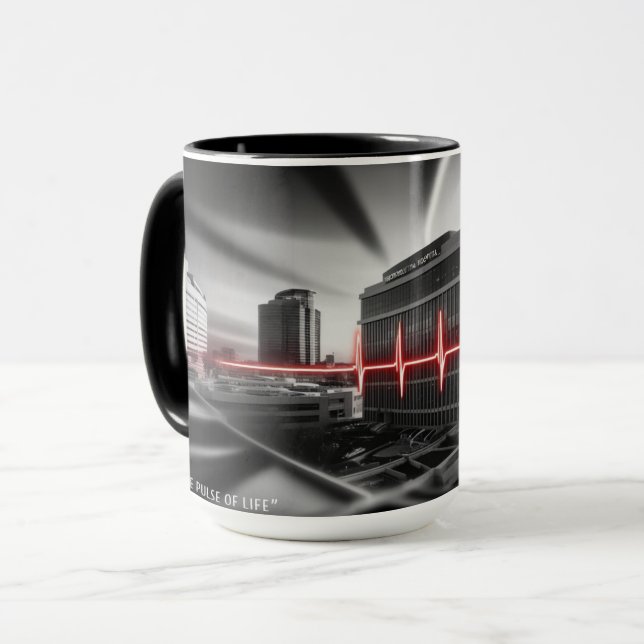 Livsline för läkning: The Pulse of Life-mugg Mugg (Framsida vänster)