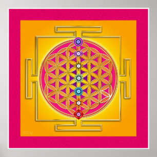LIVSLÖN - Chakras Yantra Poster