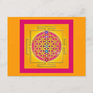 LIVSLÖN - Chakras Yantra Vykort