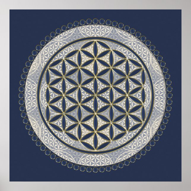LIVSLÖN - Helig Geometrie Symbol Art 1 Poster (Framsidan)