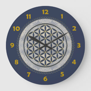 LIVSLÖN - Helig Geometrie Symbol Art 1 Stor Klocka