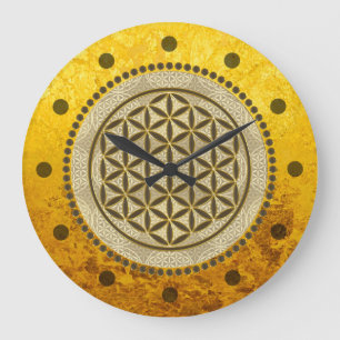LIVSLÖN - Helig Geometrie Symbol Art 2 Stor Klocka