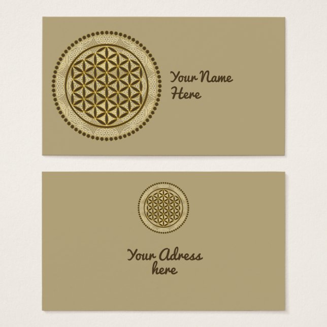 LIVSLÖN - Helig Geometrie Symbol Art 2 Visitkort (Framsida & baksida)