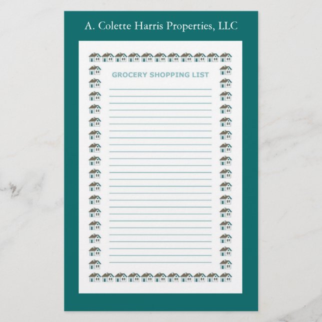 Livsmedel-anteckningsblock - design 3 brevpapper (Framsida)