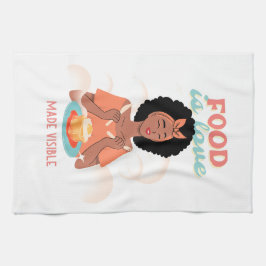 Livsmedel är synligt i Kärlek Kökshandduk