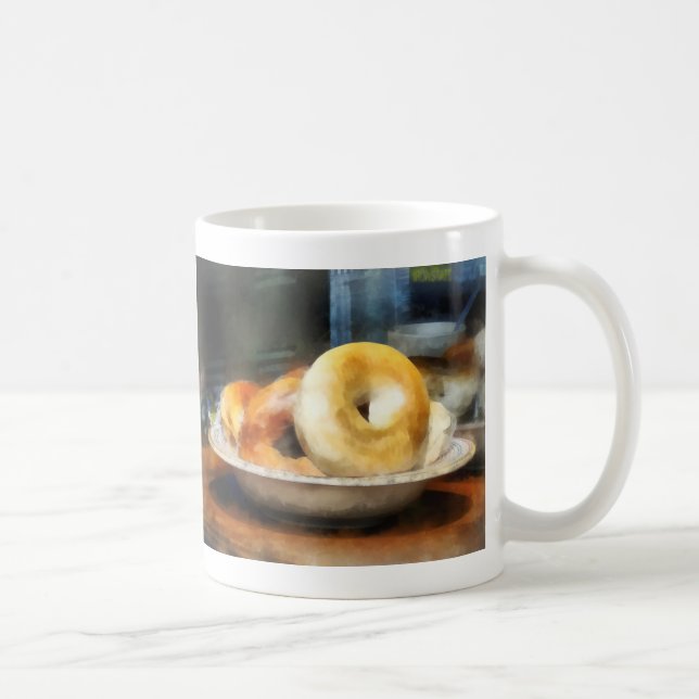 Livsmedel - Bagels för försäljning Kaffemugg (Höger)