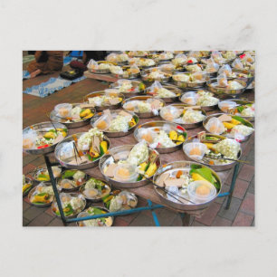 Livsmedel för en hindufestival vykort