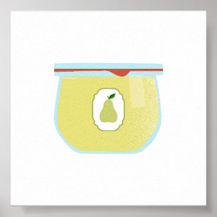 Livsmedel för konservering - Pear Sylt Poster